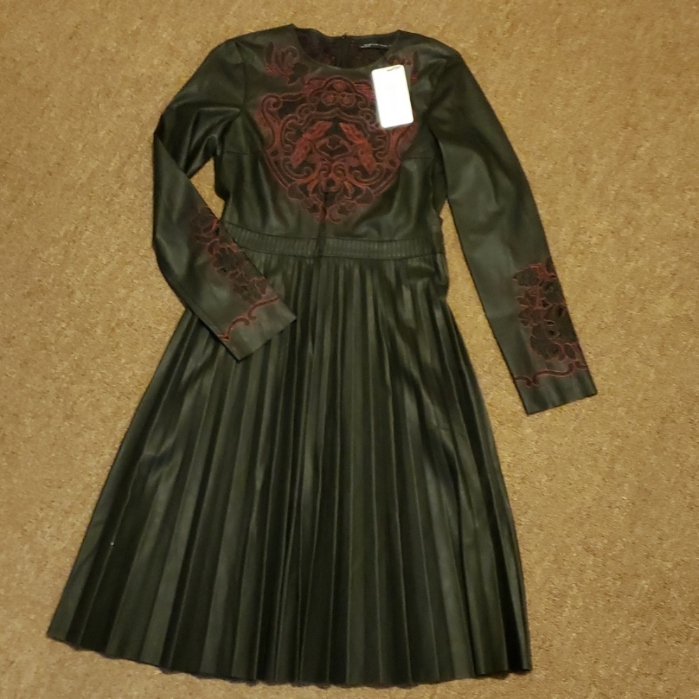 Leather Midi Dress